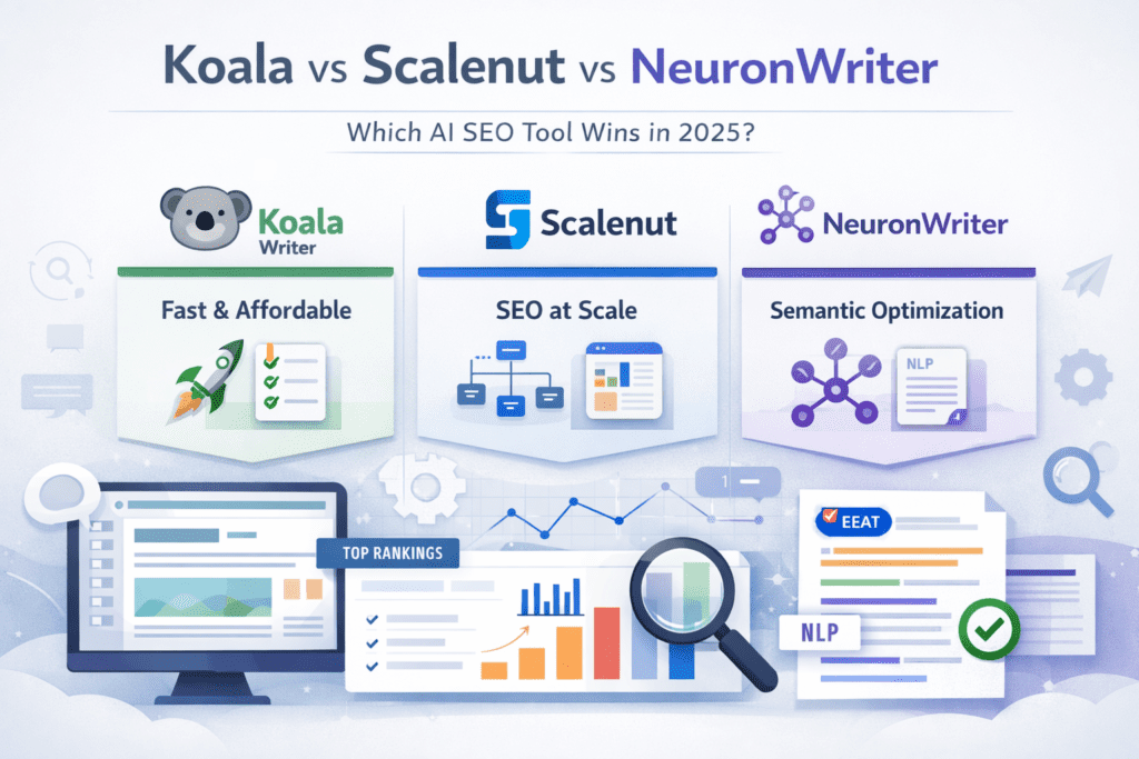 Koala vs Scalenut vs NeuronWriter