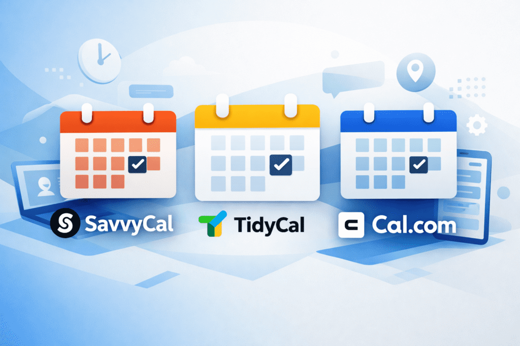 SavvyCal vs TidyCal vs Cal.com: Best Scheduling Tool? SavvyCal vs TidyCal vs Cal.com