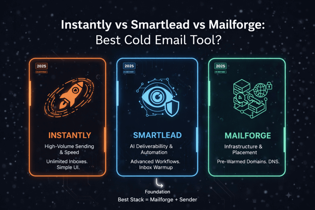 Instantly vs Smartlead vs Mailforge