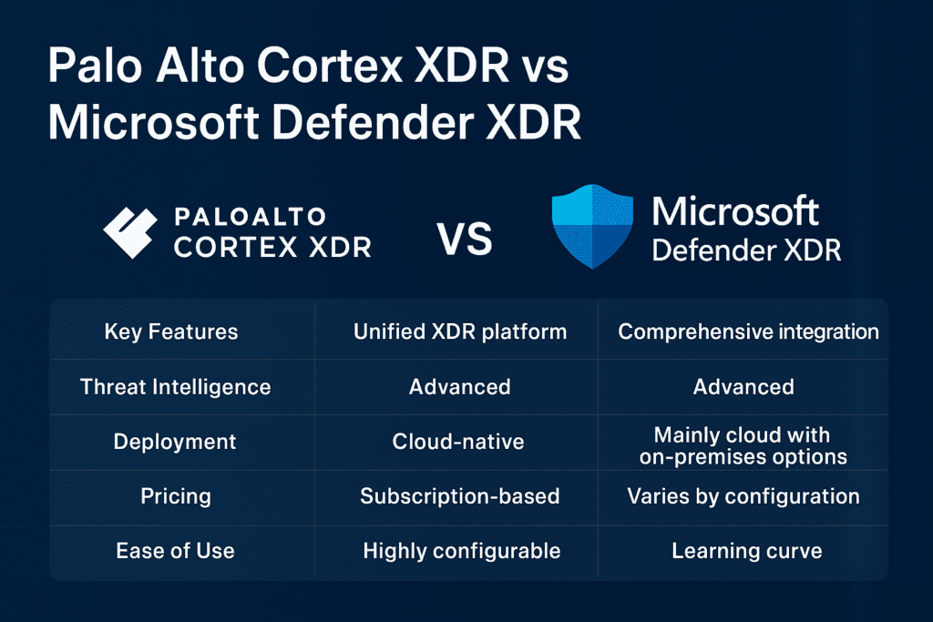 Palo Alto Cortex XDR vs Microsoft Defender XDR
